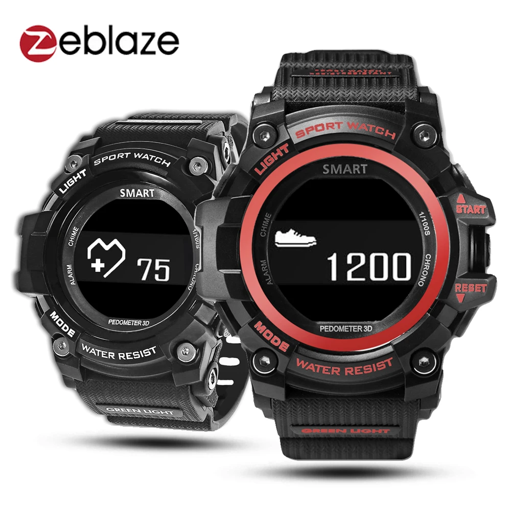 

Zeblaze Muscle HR BT4.0 Smart Sports Watch 5ATM Water-Proof Smart Wrist Band Heart Rate Sleep Monitor Pedometer Calorie Alarm