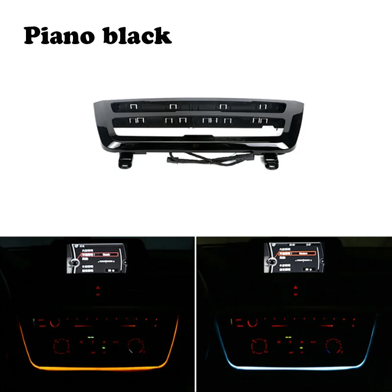 

radio trim led dashboard center console AC panel light with blue and orange color Atmosphere light For BMW 3 & 4 series F30 LCI