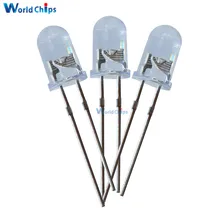 100 шт 5 мм круглый белый прозрачный СВЕТОДИОДНЫЙ светильник комплект диодов лампа 1,8 V-3,4 V Высокая мощность супер яркая лампа