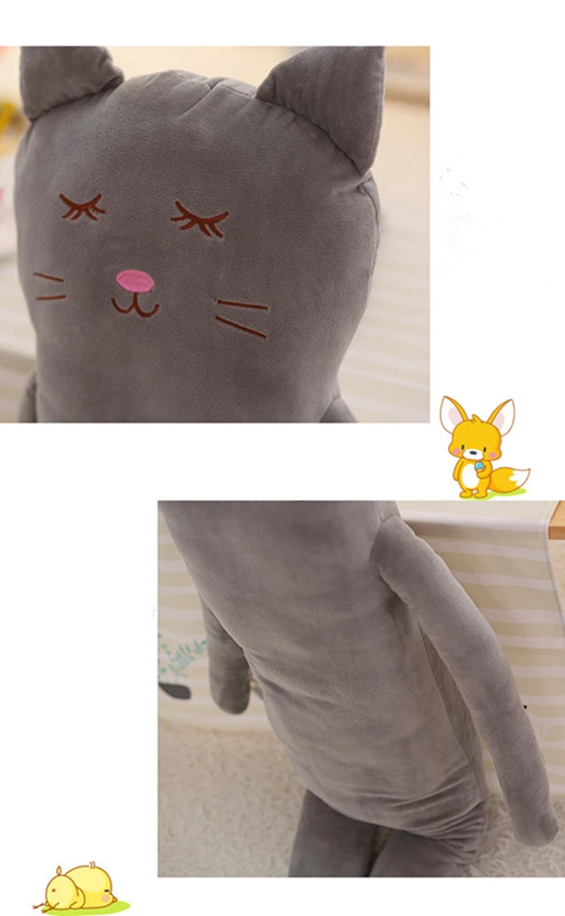 Kawaii anime cat bear pig bunny plush doll big stuffed soft cartoon animals pillow toy nap cushion for baby gift 39inch 100cm DY50248 (9)