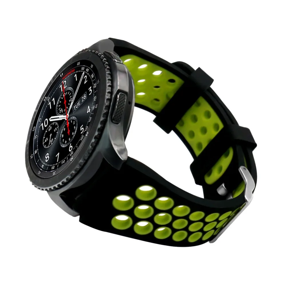 silicone rubber strap for mk Cartier men women Samsung gear s3 Classic/Frontier replacement watch band two-color smart bracelet