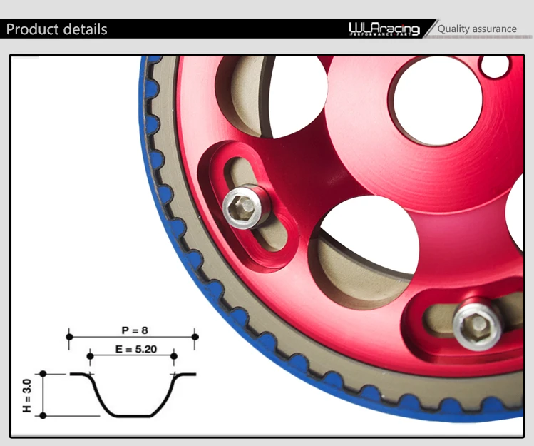 WLR RACING-HNBR гоночный Ремень ГРМ синий+ алюминиевый кулачковый механизм красный для Toyota 1JZ 1JZGTE 1JZ-GTE WLR-TB1005B+ 6531R