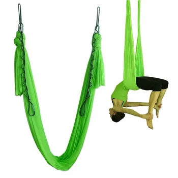 

1 set free shipping 15 colors 2017 new style 5 m full set Aerial Anti-gravity Yoga Belt yoga hammock workout fitness equipment