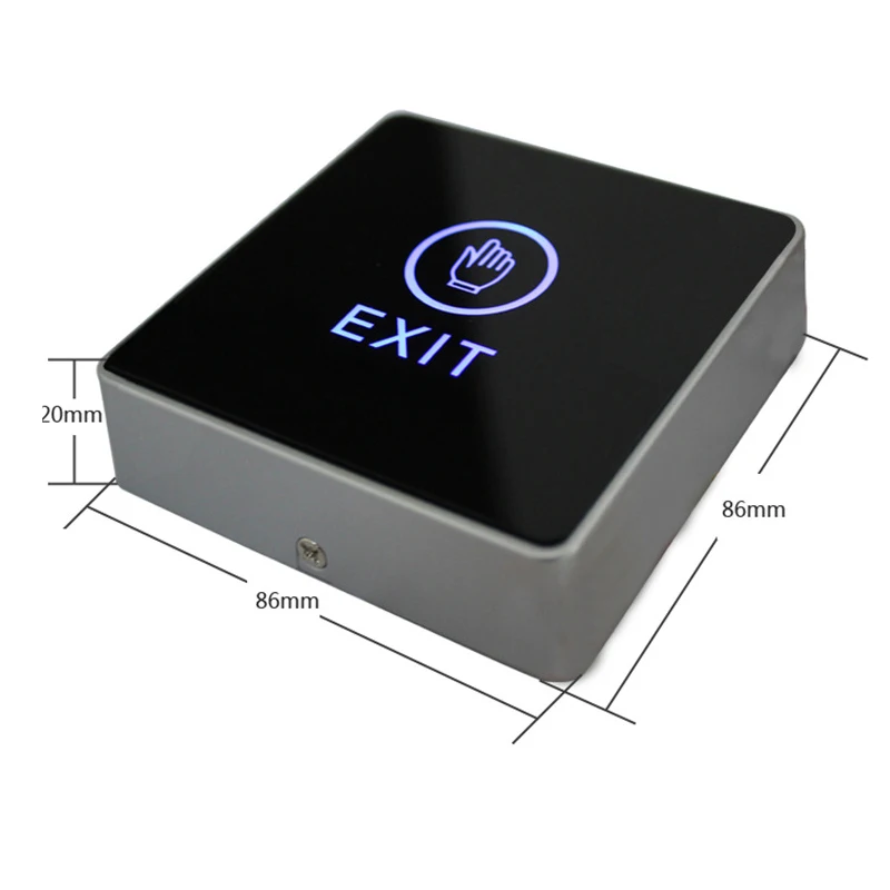 New Arrival Generic DC 12V NC NO Release Button Switch Square Touch Sensor Door Exit with LED Light Door Switch Button CM115  (3)