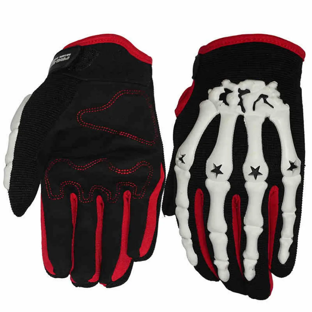 Skeleton font b gloves b font motocross men motorcycle racing font b gloves b font guantes