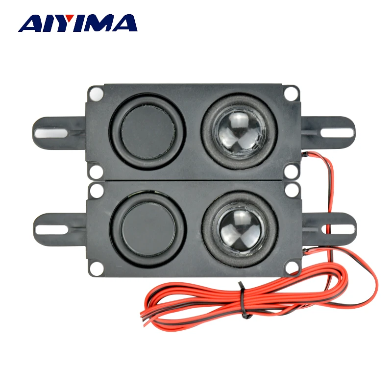 AIYIMA 2Pcs Audio Portable Speakers 10045 Box Double Diaphragm Speaker 8 Ohm 5W DIY Mini TV Speakers computer speakers portable speakers audio speakers
