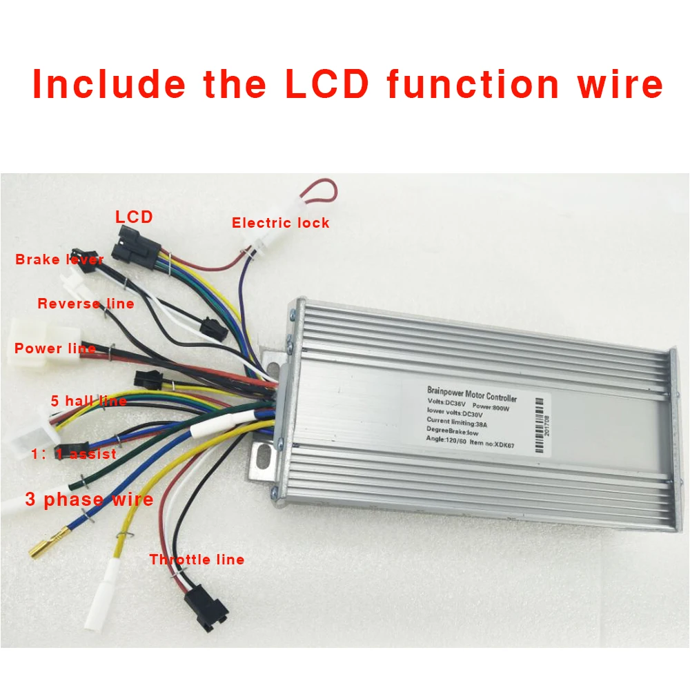 Cheap Electric Bicycle 36V48V24V 250W 500W 1000W Electric Bike Controller With LCD Display Brushless Ebike Controller Ebike Accessory 2