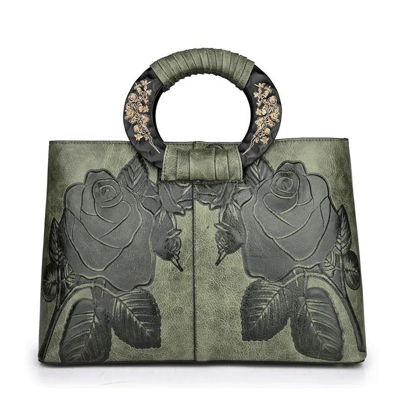 Women Printing Handbag Female Leather Messenger Shoulder Bags Ladies Travel Large Flower Crossbody Tote Top-Handle Purse SS7270 (25)