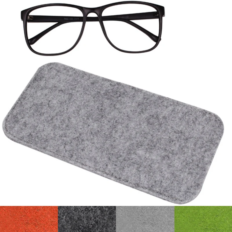 

Popular High Quanlity Useful Soft Felt Sunglasses Case Square Solid Color Easy Carry Makeup Eyeglasses Bags