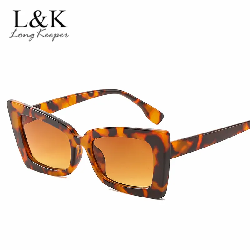 

2019 Vintage Retro Sexy Square Sunglasses Brand Designer Fashion Leopard Frame Rectangular Sun Glasses Women UV400 Shades