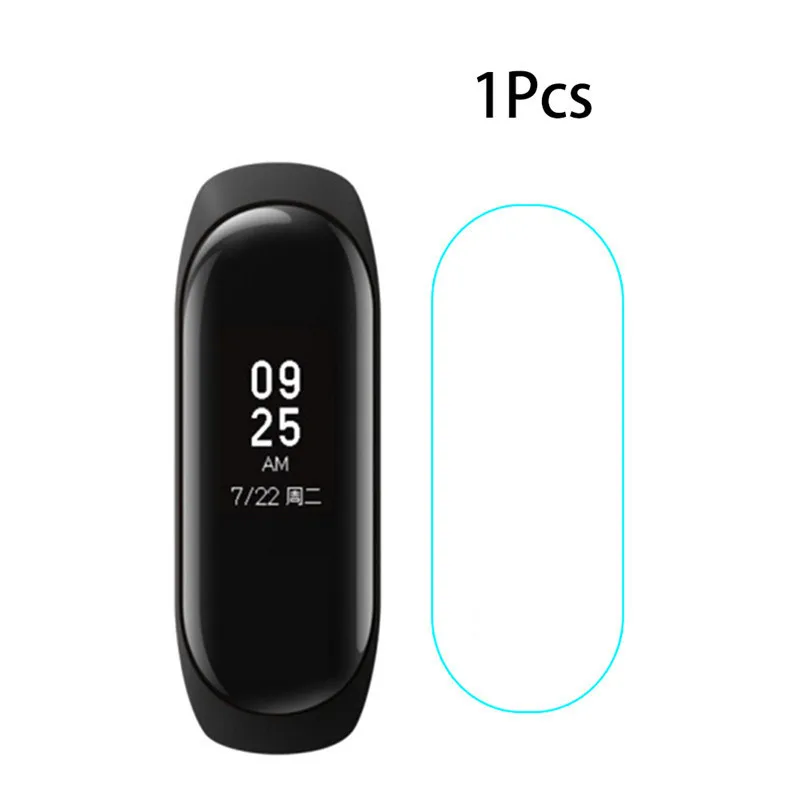 Силиконовый браслет для xiaomi mi band 4 3 браслет чистый двойной цвет сменный ремешок Mi Band 4 3 Miband 4 3 ремешок на запястье - Цвет: Only Screen Film