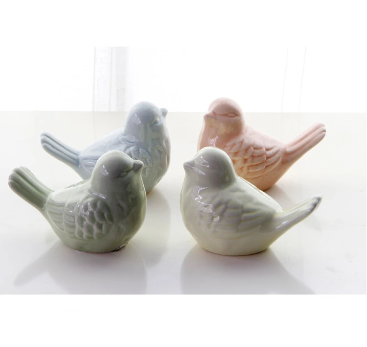 VILEAD 3,4 ''керамика сороки фигурки птиц 4 цвета сорока орнамент статуя животных модель птицы домашний декор творческий подарок для детей