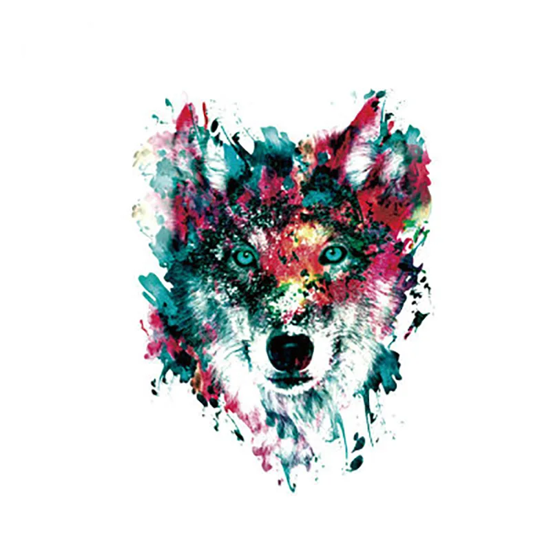 

Stickers For Clothes Color Wolf T-Shirt Diy Decoration Easy Print By Household Irons Parches Ropa A-Level Washable Patch