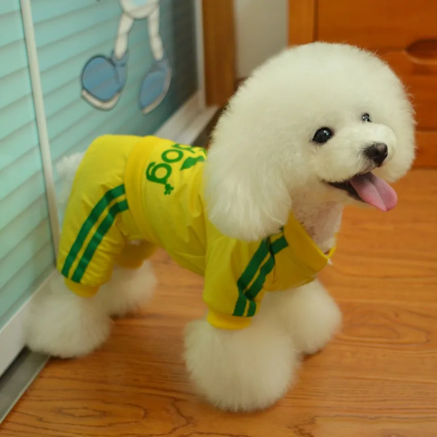 Новейшая Утепленная зимняя одежда для домашних животных комбинезон для собак модное пальто для маленьких собак опт и розница S-XXL костюм для домашних животных - Цвет: Цвет: желтый