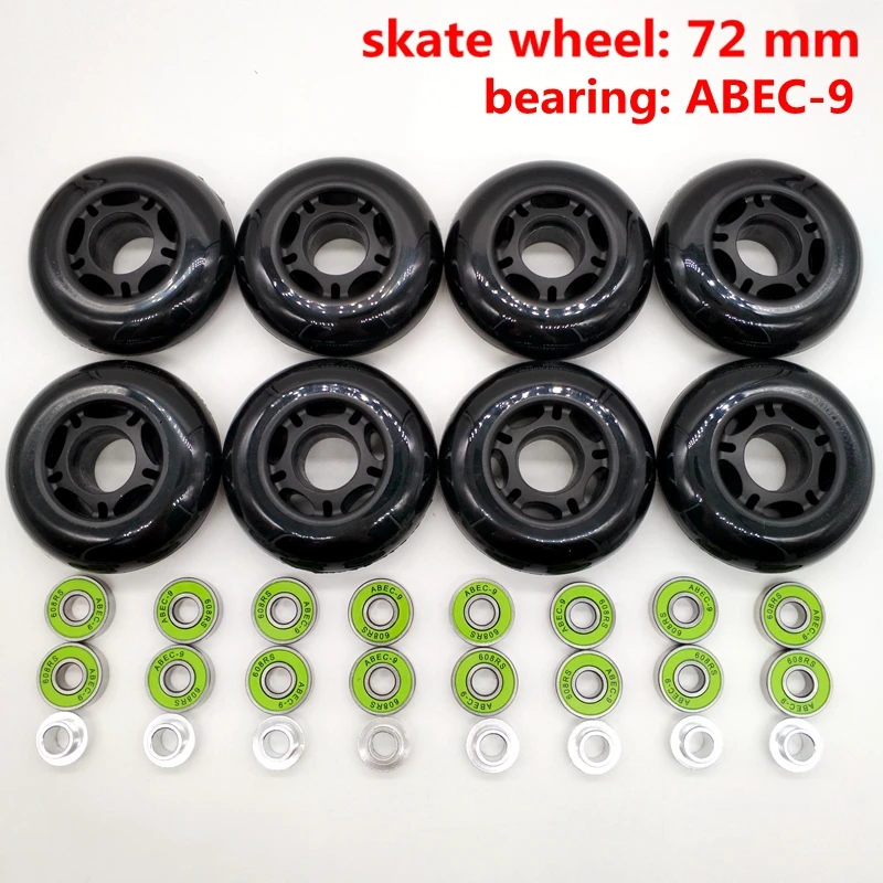 

free shipping roller skates wheel 72 mm bearing ABEC-7 and abec-9