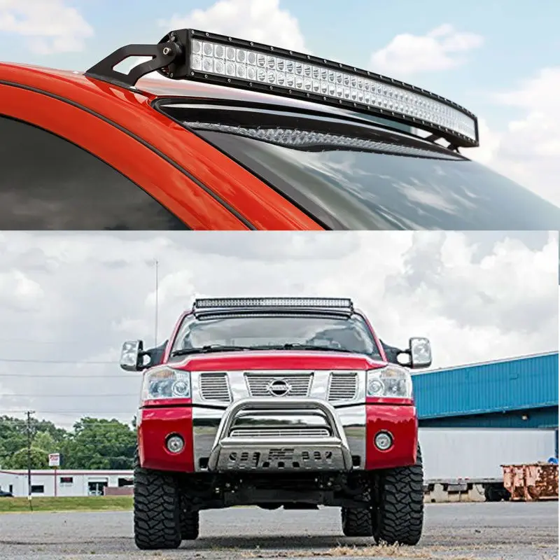 Mounting Brackets for 50 inch Straight Curved LED Light Bar Working Light for Nissan Titan Offroad SUV ATV 4WD 2WD (6)
