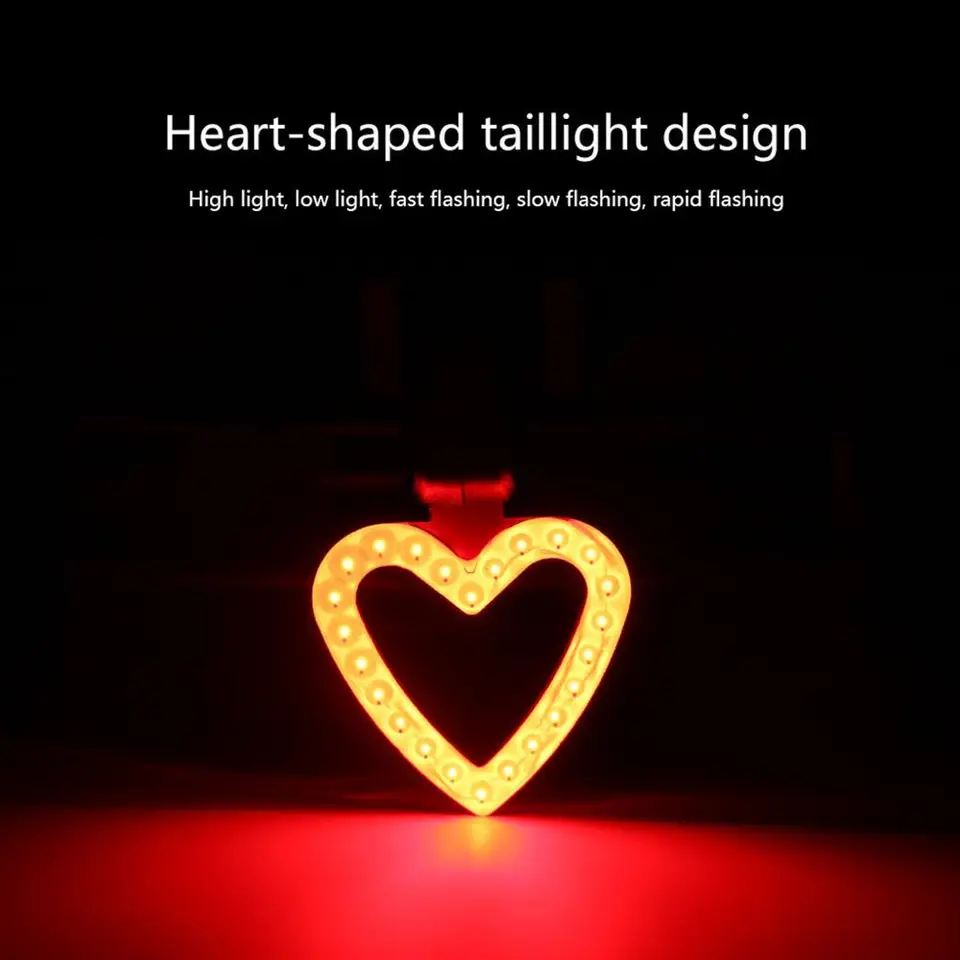 heart shaped bike light