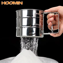 HOOMIN Нержавеющая сталь просеиватель для выпечки мука Сетчатое сито чашки принадлежности для приготовления кондитерских изделий Глазурь для выпечки шейкер для сахара