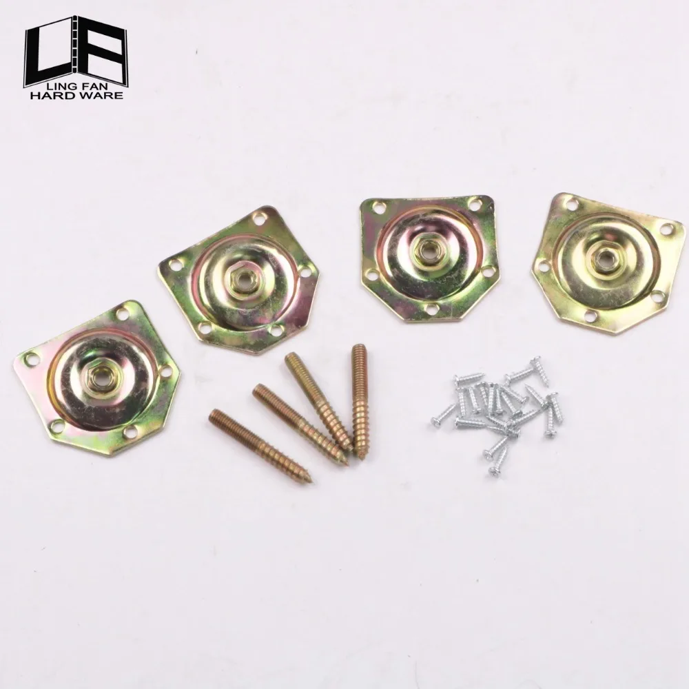 In stock table leg mount plate furniture leg connector adjustable angle