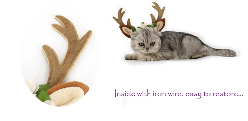 Pet Hair Band Christmas Elk Head Hoop Hair Accessories for Cats Dogs Christmas Decoration for Pets Good Quality