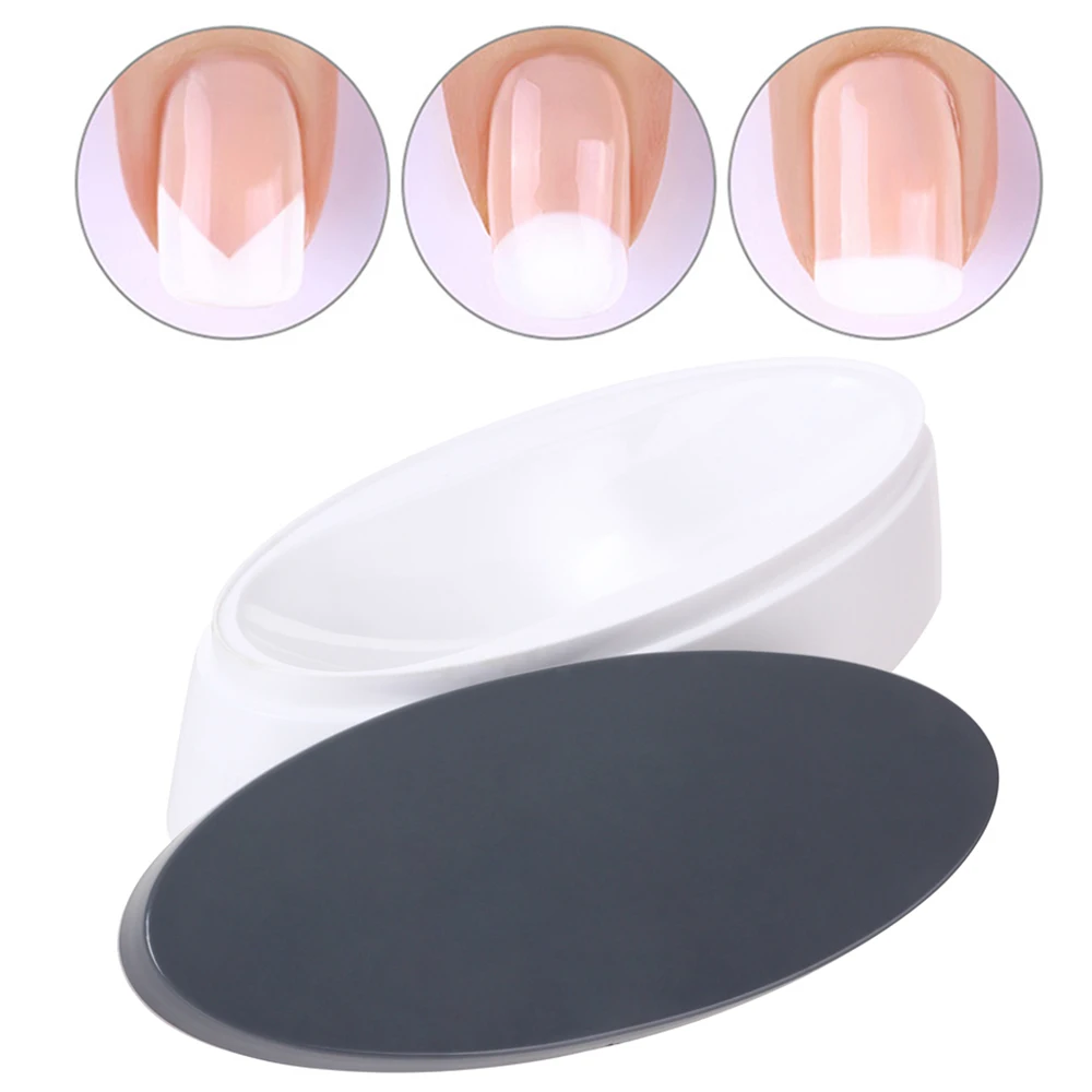

1 Set French Dip Nail Container Powder Smile Line Maker Sculpture Tips Dipping Molding Guides Plastic Manicure Access Tool JI163