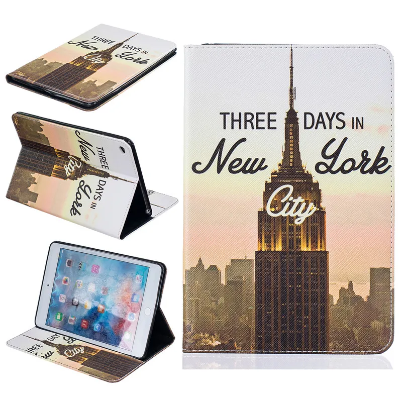 

Vintage PU Leather Flip Case for Apple iPad mini 4 Case Stand Cover Case With Card Holder Girl Gift Cover Drop Shipping