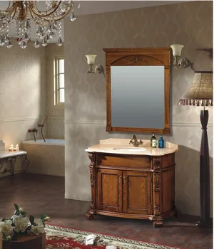

New Design Antique Style Brown Color Wooden Bathroom Cabinet 0281-B-6017