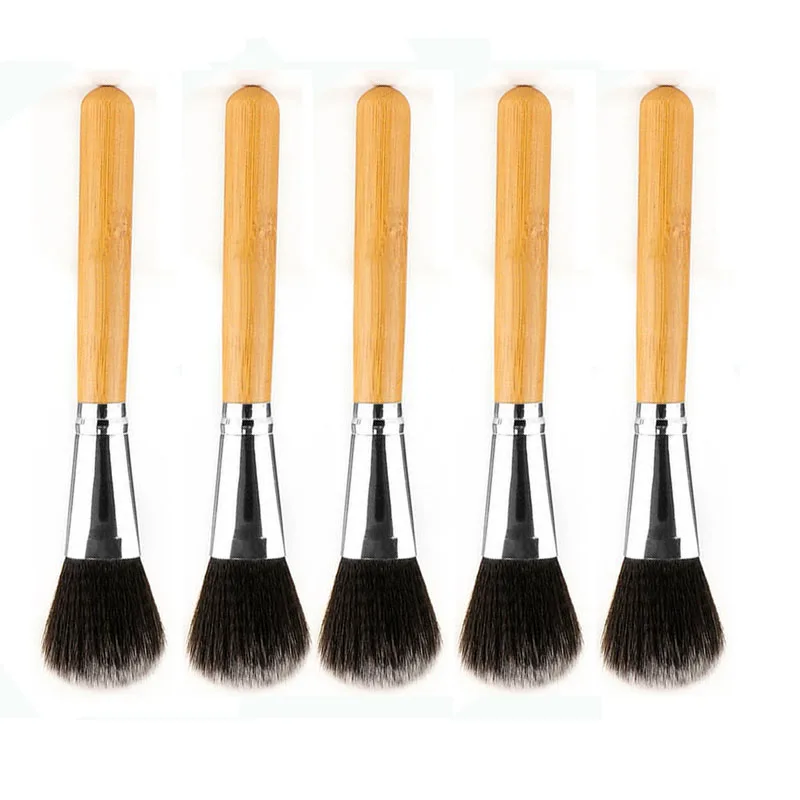 

5PCS Makeup Brushes Round Head Bamboo Handle Powder Blush Brush Foundation Brushes Cosmetics Professional Makeup Tools
