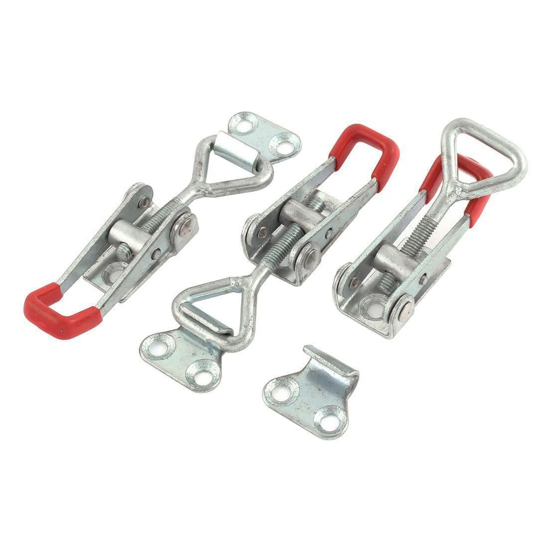 

MYLB-3 PCS Toolbox Case Metal Toggle Latch Catch Clasp 9.5cm Length Silver+Red