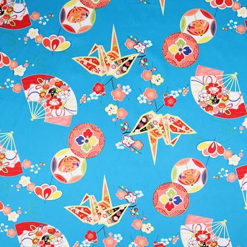 

Origami fabric Retro style fabric Calico Printed cotton fabric for DIY Bag 1 order=50cm*140cm