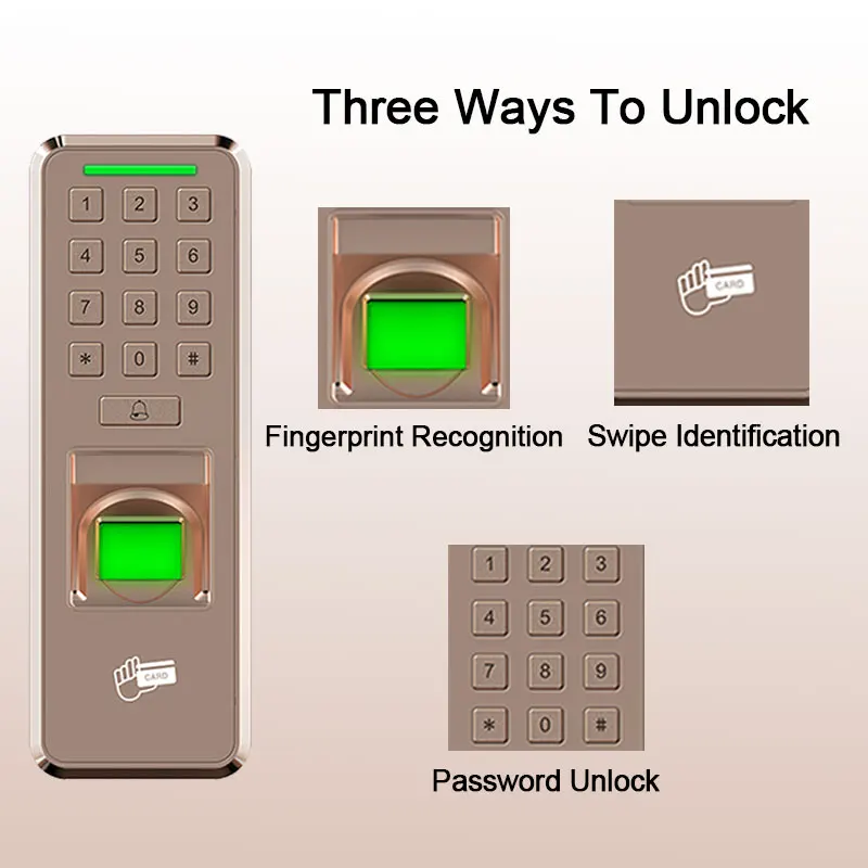 Eseye Fingerprint Door Lock  Access Control USB Access Control Keypad Reader Home Employee Device Entry Exit Record Door Lock   