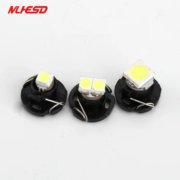 

10pcs T4 T4.2 LED 5050 SMD Car light Bulb Luces LED Para Auto Interior Side light Lamp-Panel-Lights Dashboard Bulb