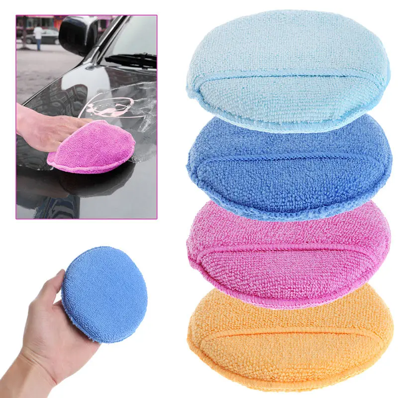 

Hot New 1 Pc Auto Car Waxing Polish Microfiber Foam Sponge Applicator Detailing Cleaning Pad Car Washing Accessories