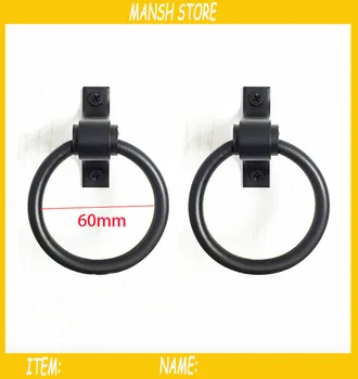 

2pcs Iron cupboard Handle Industry Style Metal Black Handle Retro Gate Handle for Cabinet American Countryside Free Shipping