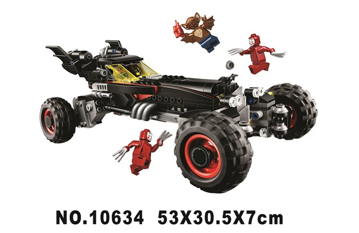

Bela 10634 Batman Movie Batmobile Features Robin Man-Bat Kabuki Twins 70905 Building Block Toys Compatible With Legoings Batman