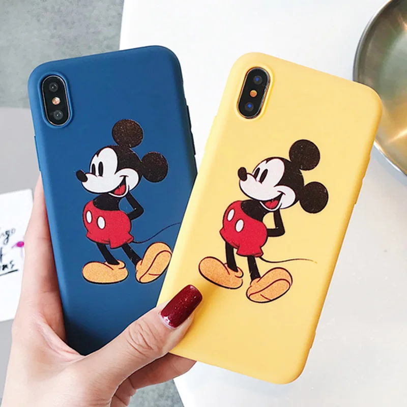 

Newest Mickey Mouse pattern Phone Case For iphone X 8 7 Plus TPU Cartoon Soft Back Cover For iphone XS Max XR Cute Shell Funda