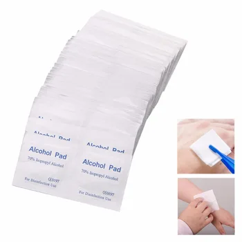 

100 Pcs Alcohol Wipe Clean Pad Medical Swab Sachet Antibacterial Tool Cleanser
