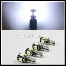 FSYLX Canbus 5SMD 5050 T10 501 светодиодный ширина лампочки на подвеску T10 W5W светодиодный поворотник инструмент потолочный плафон автомобильные T10 W5W светодиодный потолочный светильник