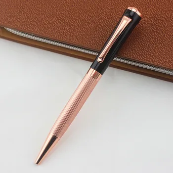 

Luxury Dragon Rose gold squares Line Barrel Rollerball Pens Medium Nib New Ballpoint Pen