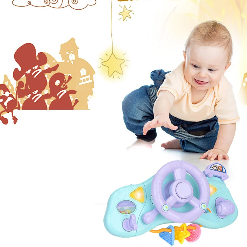 Инструменты для ребенка моделирование рулевого колеса музыкальный колокольчик с светильник Развивающие игрушки для детей подарки на день рождения