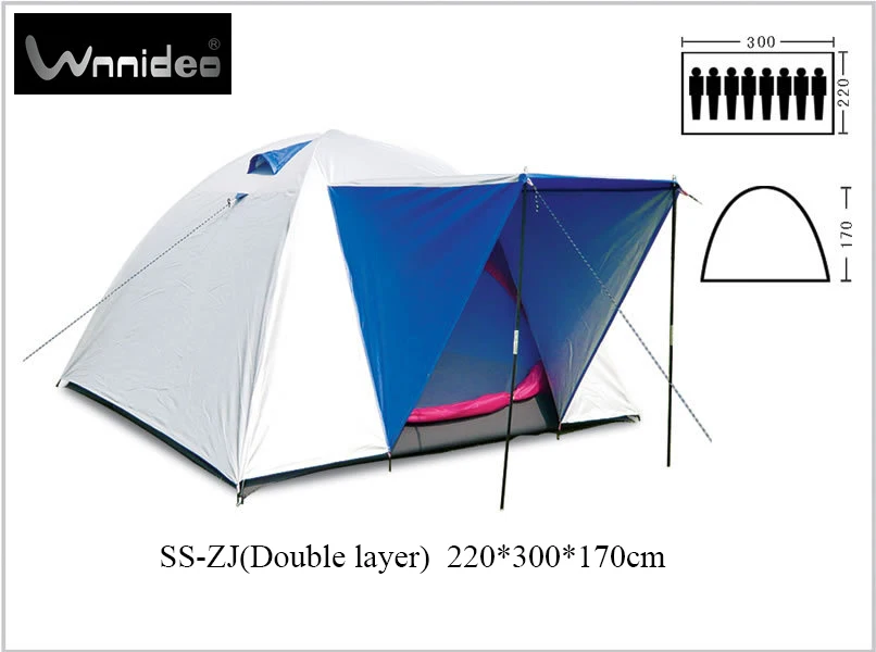 5-8 large outdoor Anti UV Waterproof Double Layer family camping mountaineering fishing hunting tent good ventilation,easy carry