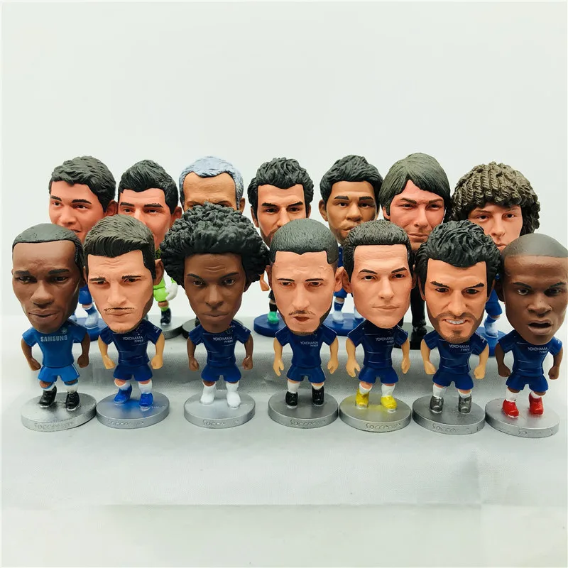 

Soccerwe Hazard Willian Kante Fabregas Higuain Dolls CHE# Soccer Star Figures 2019 Blue Kit