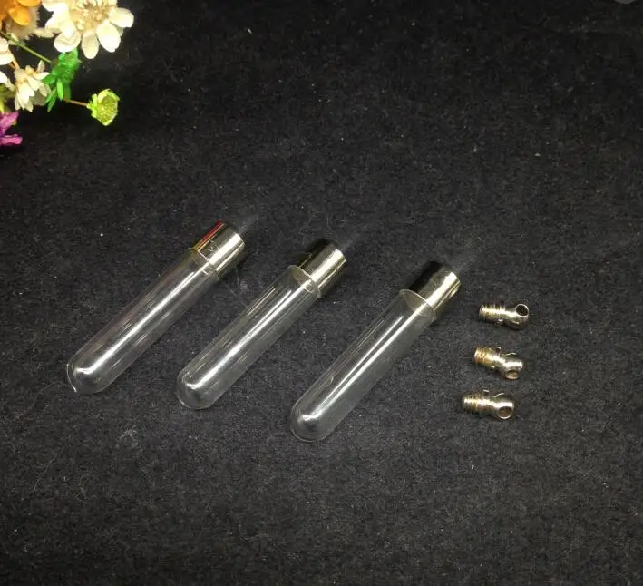 SCREW CAP tube glass vial pendant 35*6mm 5pcs MINI perfume essential oil glass bottle name on rice art fashion necklace jewelry glass bottles,mini glass bottles,mini perfume bottles