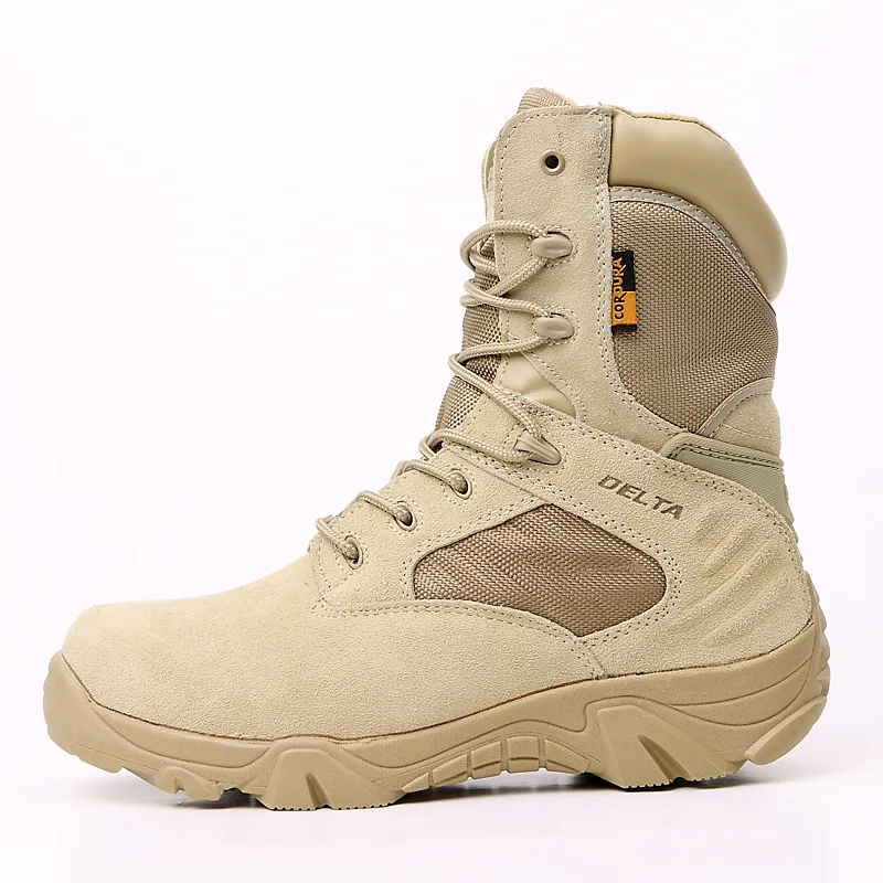 Зимние мужские военные ботинки «Delta», специальные силы, водонепроницаемые, тактические, для пустыни, армейские, рабочие ботинки, кожаные защитные ботинки