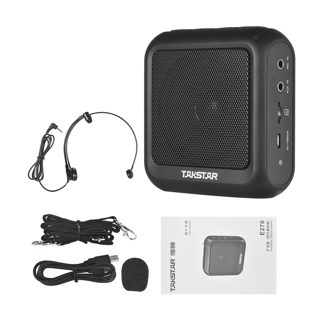 

TAKSTAR E270 Voice Amplifier Amp BT Speaker 12W Built-in Rechargeable Battery with Microphone for Teaching Market Promotion