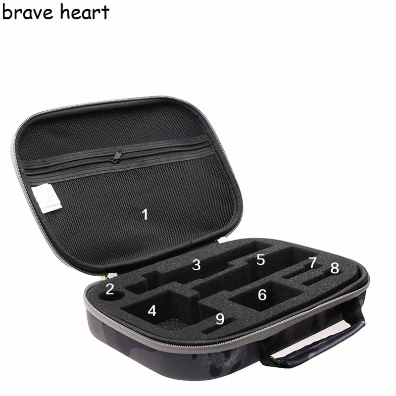 Brave heart дорожная сумка для хранения, чехол для переноски Gopro Hero 5 4 3 Sjcam Sj4000 Xiaomi Yi 4k аксессуары для камеры