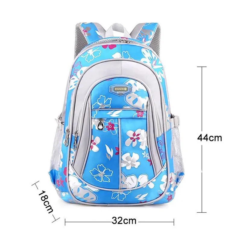 Школьная сумка для девочек на молнии, детский рюкзак, модная сумка, сумки через плечо, рюкзак - Цвет: Blue Big