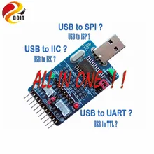 Oficial DOIT I2C SPI UART EPP MEM GPIO Todo En Uno USB convector de serie adaptador diy kit electrónico del rc robot de juguete de desarrollo junta