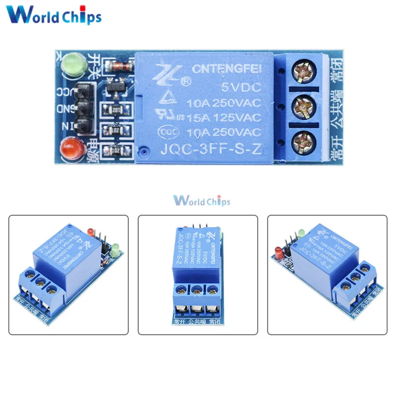 

5V Low Level Trigger One 1 Channel Relay Module DC AC 220V Interface Relay Board Shield LED Indicator for Arduino