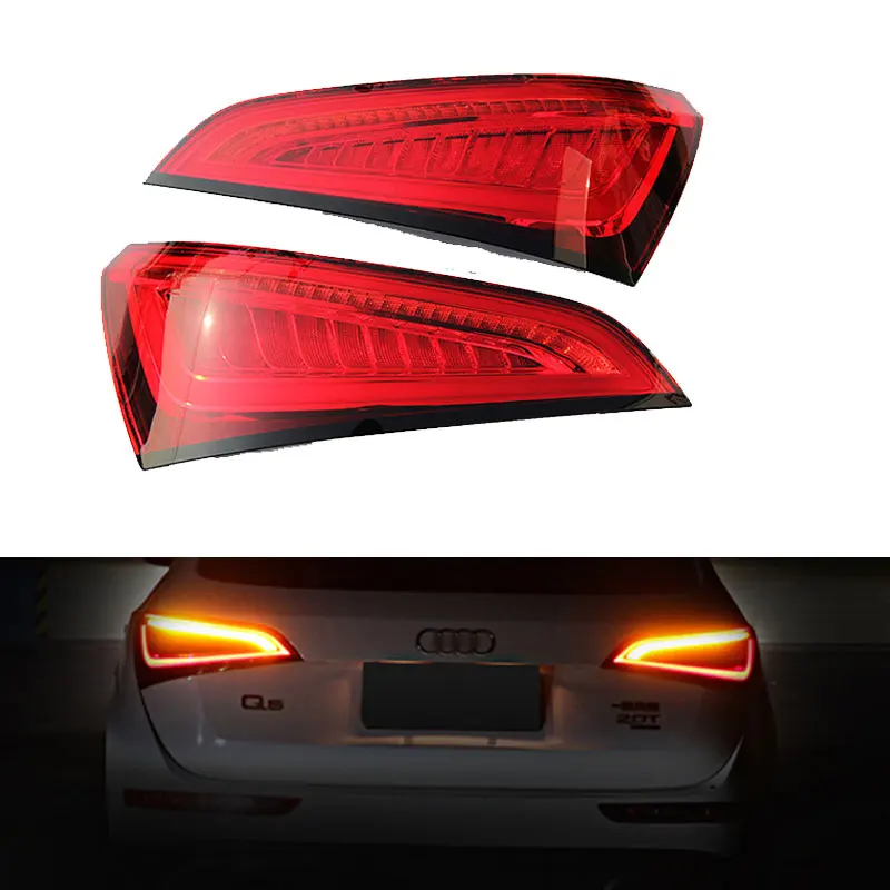 

MZORANGE Car Styling Tail Light for Audi Q5 2009-2017 LED Tail Lamps Rear Trunk Lamp Cover DRL+Signal+Brake+Reverse Tail lights